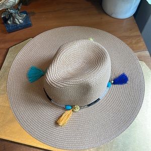 NWT! Magid Hats 100% Paper Sun Hat with Embellishments